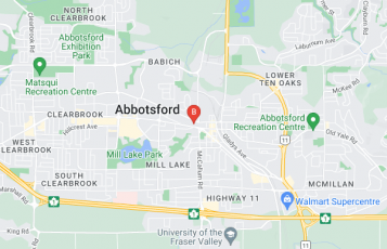Local Reach Advertising location map: 33555 South Fraser Way, Abbotsford, BC