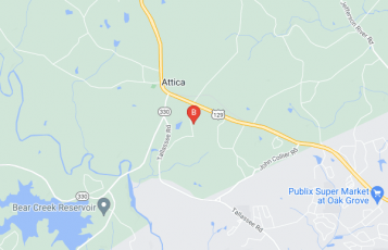 Moore Tree solutions location map: 347 Roquemore Rd., Athens, GA