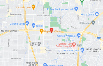 Dallas Towing Service & Roadside Aassistance location map: 6350 Lbj Fwy, Dallas, TX