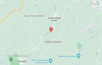 Claverings Farm Holiday Lodges location map: Claverings Farm, Halstead, Essex