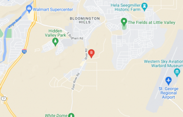 Clearwater Pools Supply location map: 1483 East 3850 So, Saint George, Utah