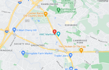 Madorno Chiropractic location map: 875 Rt 73 N. Suite B, Marlton, New Jersey