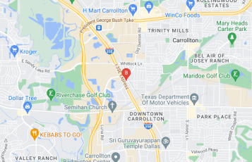 Carrollton Towing location map: 1800 N Interstate 35 E, Carrollton, TX
