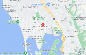 Sevilla & Associates Tus Abogados de Accidentes location map: 2053 Garnet Ave #185, San Diego, California