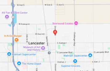 Cash For Cars Antelope Valley location map: 45509 Division St, Lancaster, CA