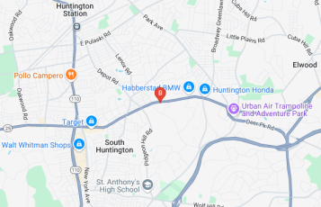 Posh KB location map: 680 E. Jericho Tpke., Huntington, NY
