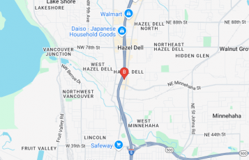CC Concrete Factory location map: 6504 NE Hwy 99, Vancouver, WA